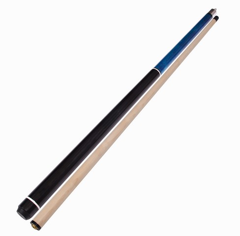 58" - 2 Piece Break Pool Cue - Billiard Stick Made Of Hardwood Canadian Maple 23 Ounce Blue